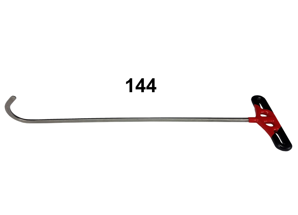 #144w – 16″ Long 5/16″ Diameter Single Bend with a 2, 1/2″ Deep Shaved Hook
