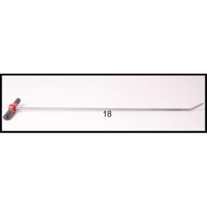 #18 – 34″ Long 7/16″ Diameter Single Bend Shaved Flag with an Adjustable T Handle