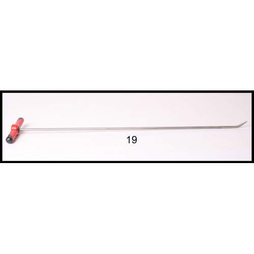 #19a – 35″ Long 3/8″ Diameter Single Bend 1 1/2″ Kick with an adjustable handle