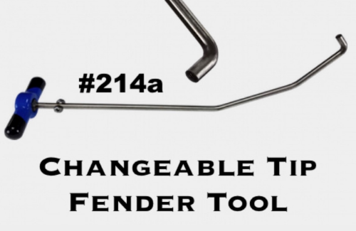 #214a – 20″ Long 3/8″ Diameter Changeable Tip Fender Tool with an adjustable handle