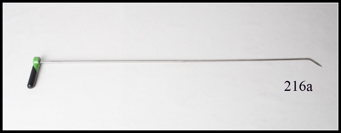 #216a – 48″ Long 3/8″ Diameter Shaved 24″ with rounded sides 2 1/2″ 45 degree Flag with an adjustable handle