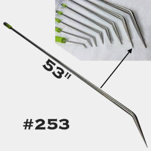 #253 – 53″ long, 9/16 diameter, sharp Inline pick