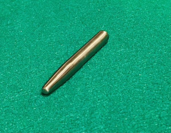 3/8″ Stainless Steel Knockdown, 3″ long- round tapered polished