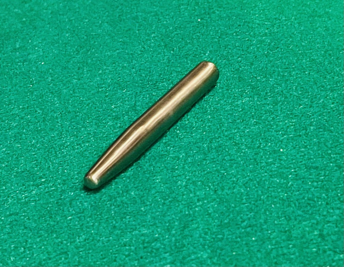 3/8″ Stainless Steel Knockdown, 3″ long- round tapered polished