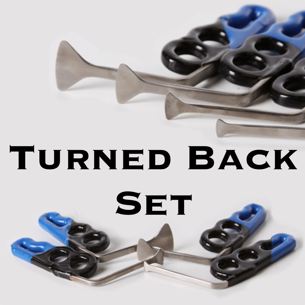 3″ Long Turned Back Whale Tail Set