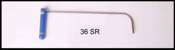 #36sr – 16″ Long 5/16″ Diameter Door Tool with 4″ of Kick with a reverse adjustable handle