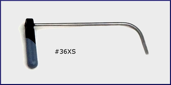 #36XS – 12″ Long 5/16″ Diameter Shaved slow bend Door Tool with Adjustable Handle