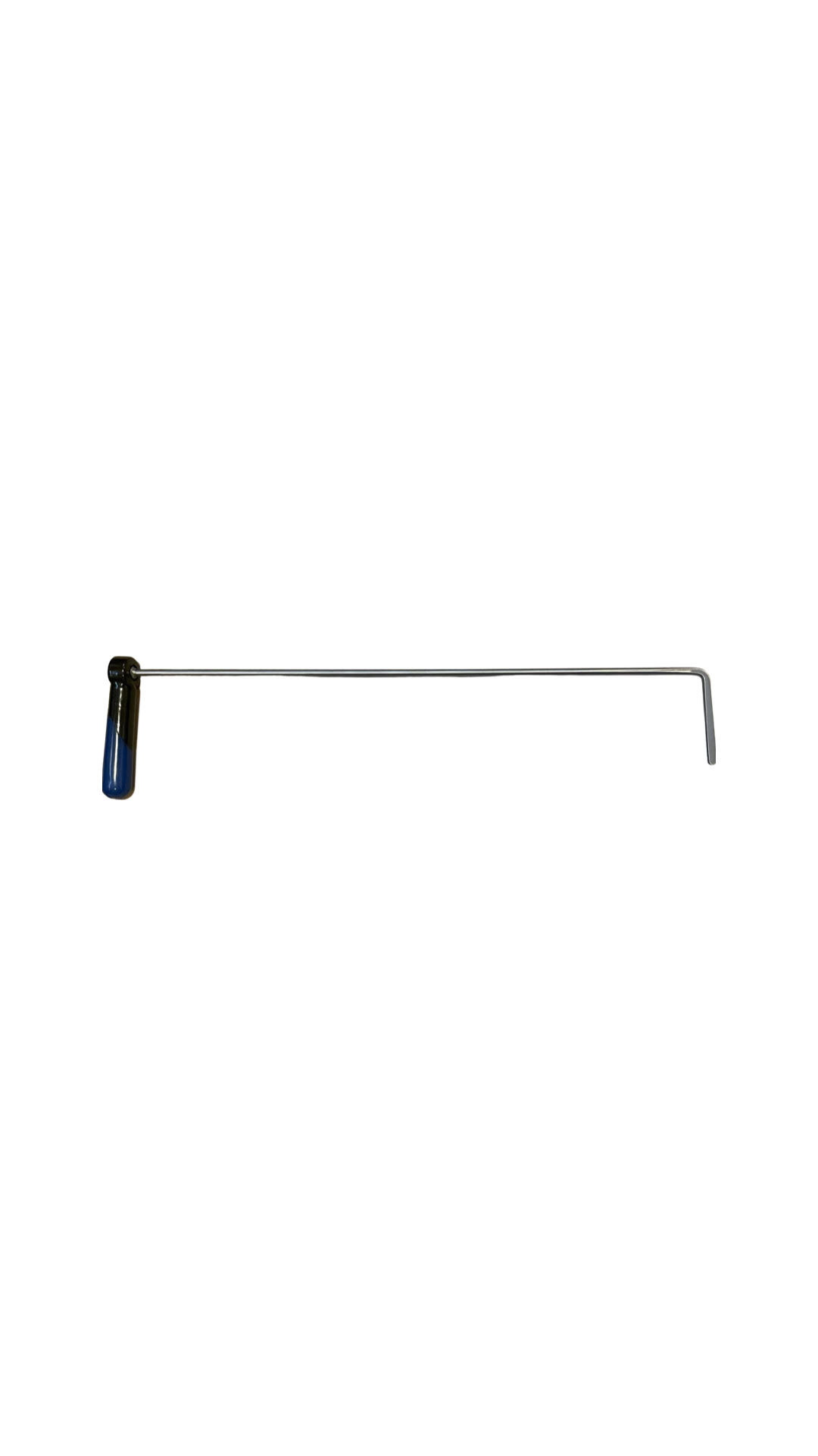 #436- 24″ long, 5/16″ diameter, sharp 90 degree bend, 4″ rounded, shaved foot