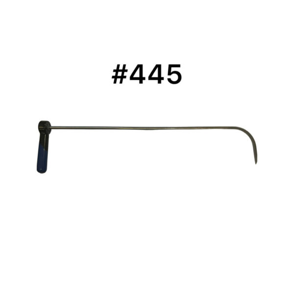 #445xl – 36″, 3/8″ Diameter Door Tool, 90 degree bend, and the MT Sharp Tip, and 5″ Foot, Adjustable Handle