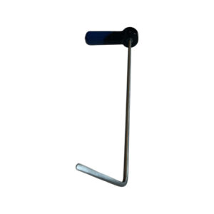 #446a- 12″ long, 1/4″ diameter, 90 degree bend, 3″ foot, rounded and shaved.