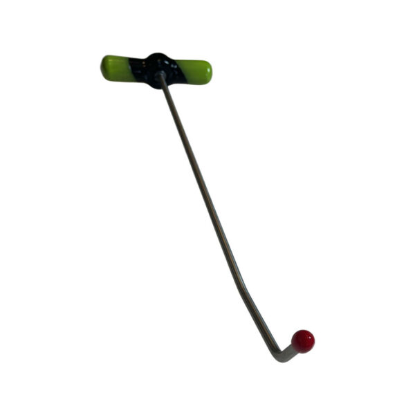 #450a-14″ long, 1/4″ diameter, double bend, cherry popper, adjustable handle