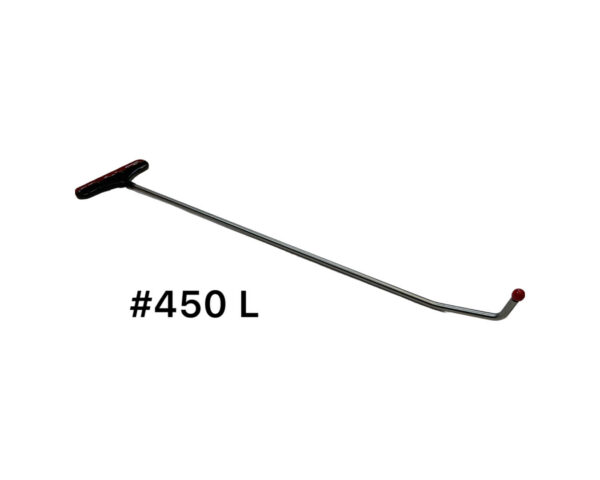 #450L- 21″ long, 5/16″ diameter, double bend, cherry popper, welded handle