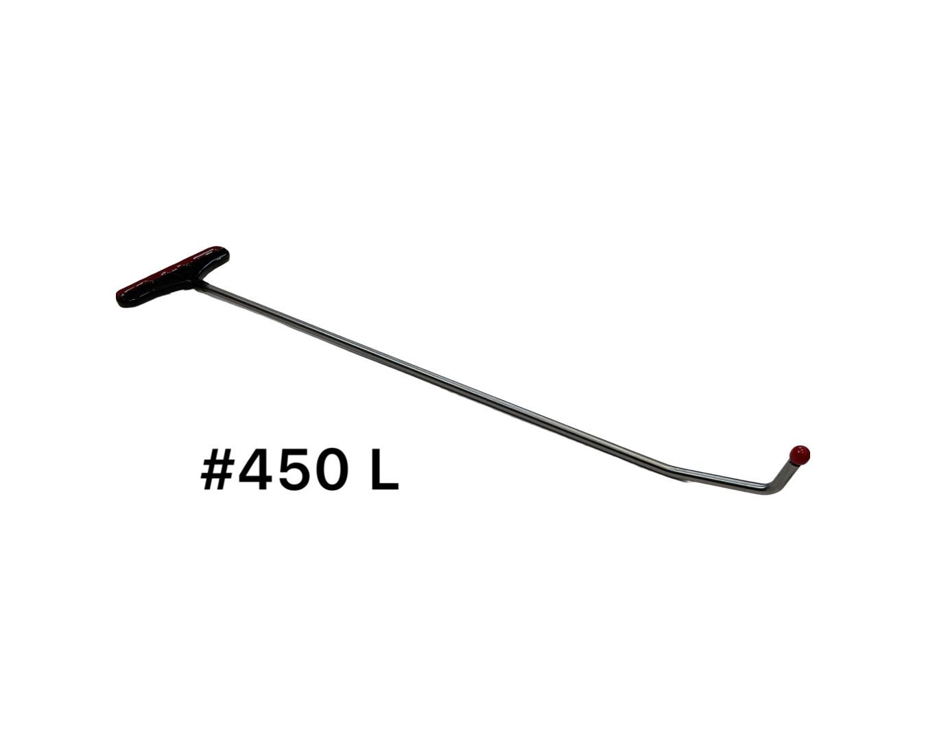 #450L- 21″ long, 5/16″ diameter, double bend, cherry popper, welded handle