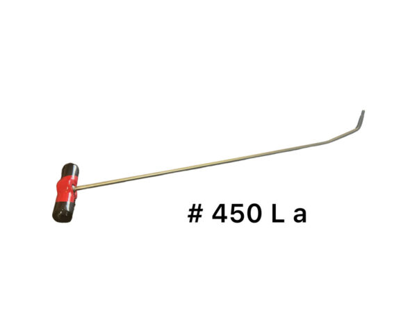 #450La- 21″ long, 5/16″ diameter, double bend, cherry popper, adjustable handle
