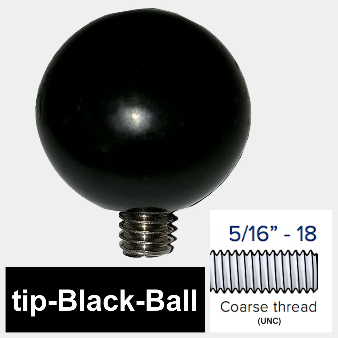 tip-Black-Ball – Hard Plastic Ball Tip