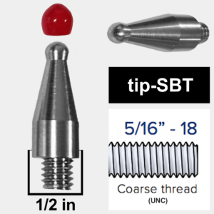 Universal Threaded Round Bead 1/4″-Tip, 1/2″-Diameter